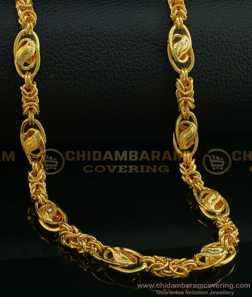 Gold Plated Chain with Guarantee Solid Thick Boys Chain