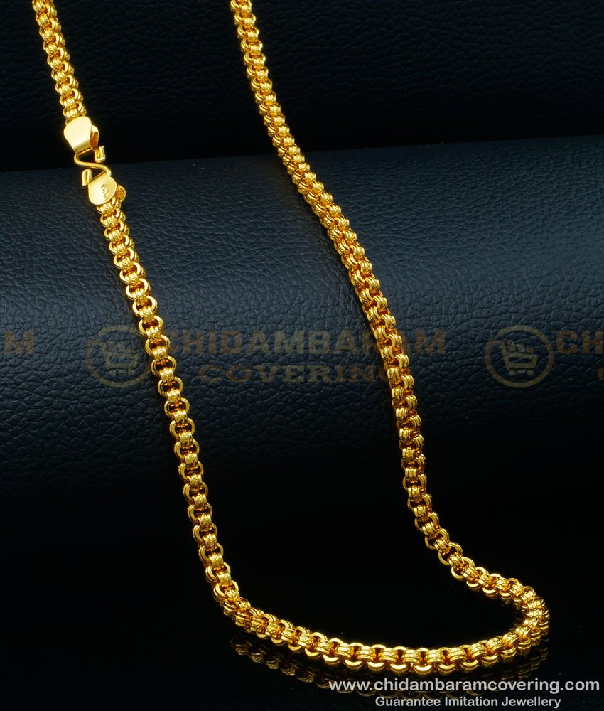 Real Gold Design 1 Gram Gold Daily Wear Short Chain