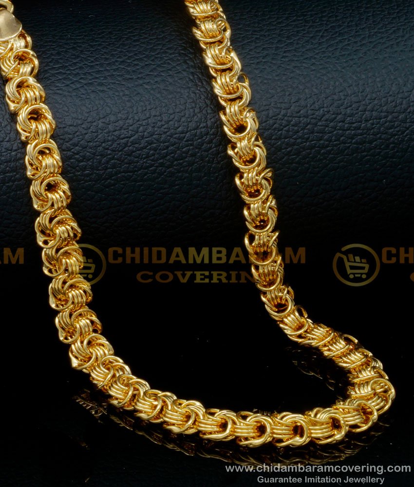 heavy thick chain, men's chain online, new model boy chain, one gram gold chain, chain for men, gold plated chain for men, 