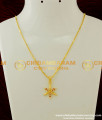 SCHN153 - Trendy One Gram Gold Chain with Modern Gold Pendant Design for Female 