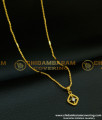 SCHN199 - White Stone Pendant Design Daily Wear Dollar Chain For Ladies Gold Covering Jewelry Online