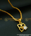 SCHN212 - Latest Diamond Stone Gold Casting Pendant Chain Artificial Jewellery Online