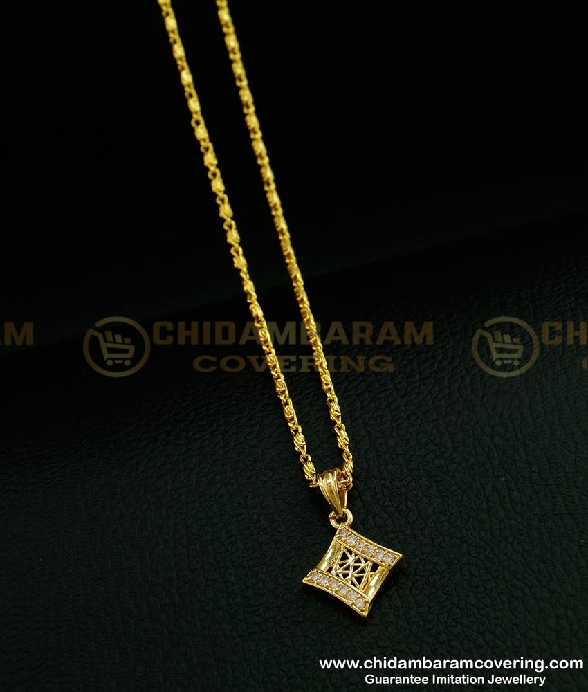 short chain, small chain with dollar, gold dollar chain, 