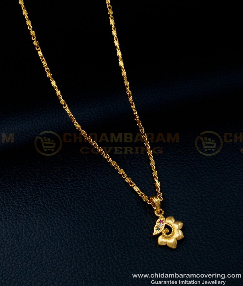 dollar chain, pendant chain, small pendant chain, small dollar chain, one gram gold pendant chain, gold pendant chain, 