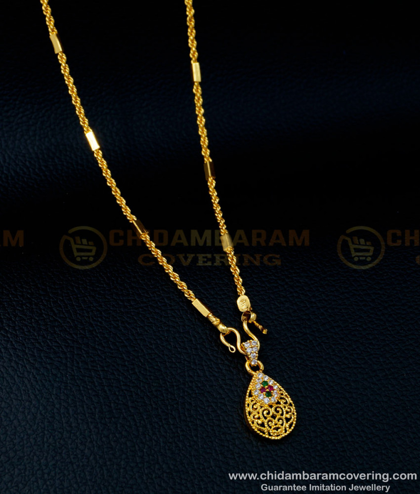 dollar chain, pendant chain, small pendant chain, small dollar chain, one gram gold pendant chain, gold pendant chain, 