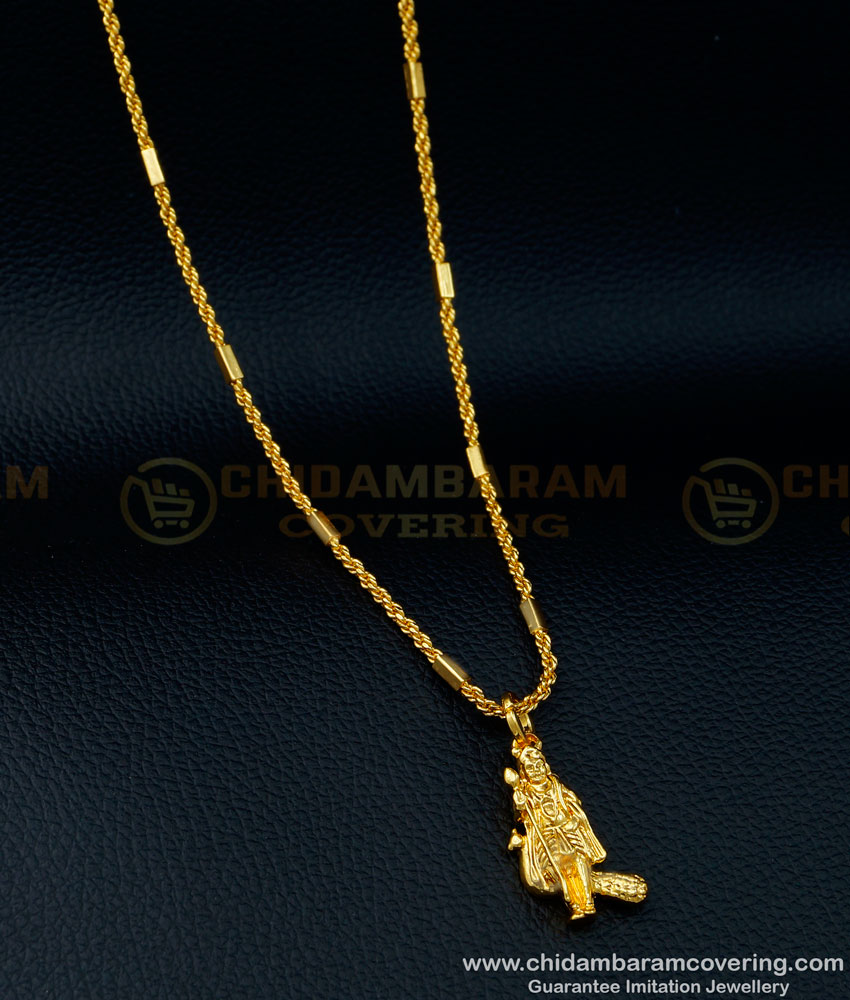 Murugan pendant, Murugan dollar, Murugan dollar chain, gold plated Murugan dollar,