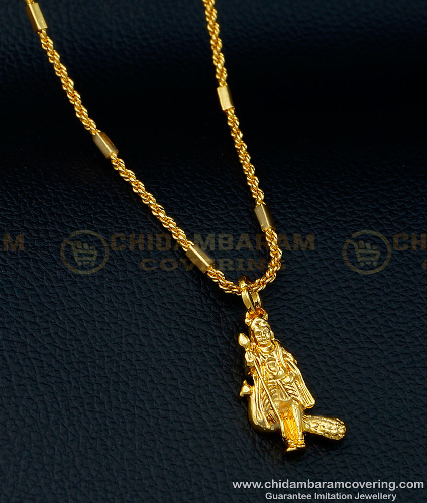 Murugan pendant, Murugan dollar, Murugan dollar chain, gold plated Murugan dollar,