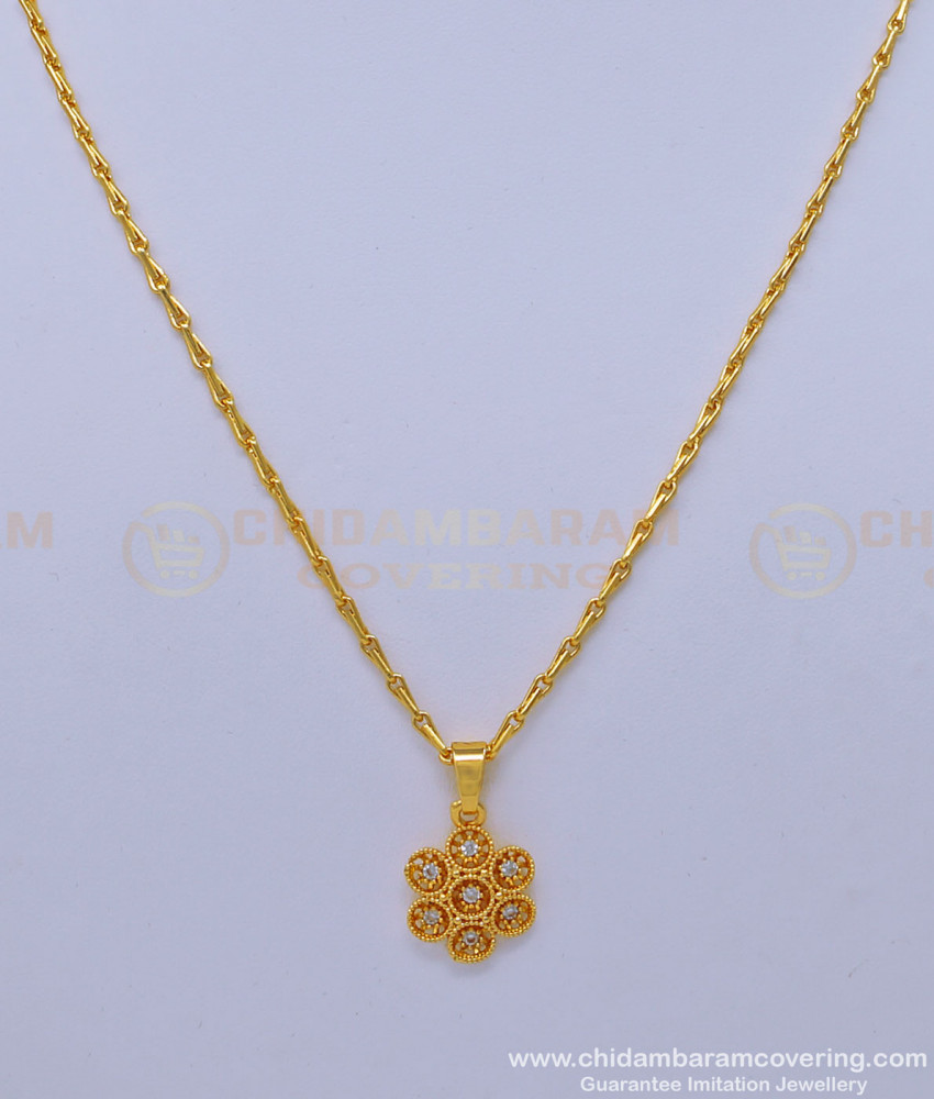 dollar chain, pendant chain, small pendant chain, small dollar chain, one gram gold pendant chain, gold pendant chain, 