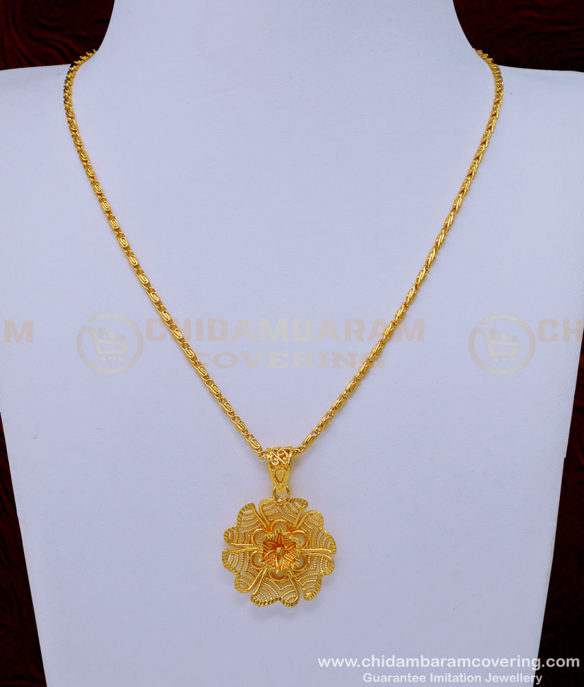 dollar chain, pendant chain, small pendant chain, small dollar chain, one gram gold pendant chain, gold pendant chain, 