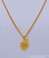 om pendant, dollar chain, one gram gold jewellery, short chain with dollar, small chain dollar, 