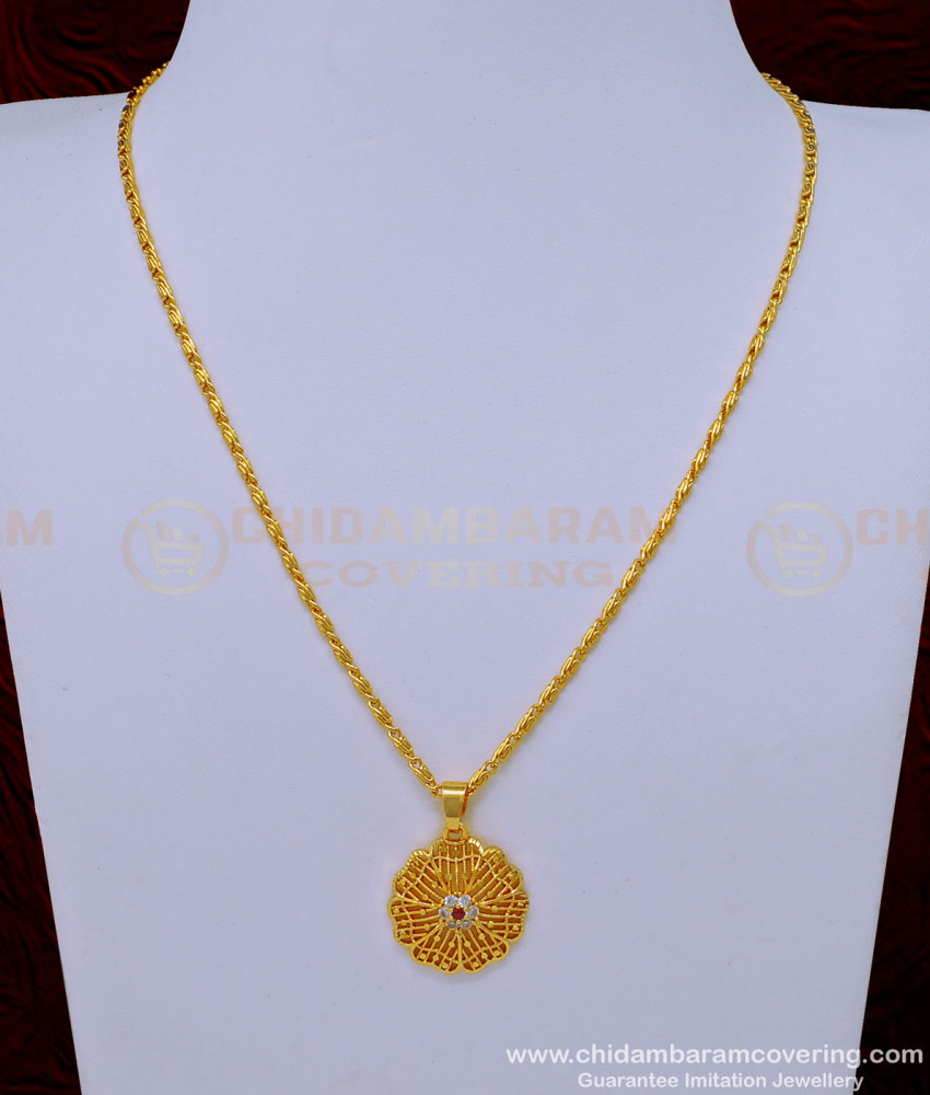 dollar chain, pendant chain, small pendant chain, small dollar chain, one gram gold pendant chain, gold pendant chain, 