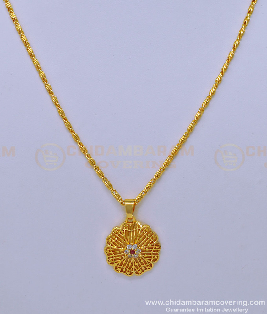 dollar chain, pendant chain, small pendant chain, small dollar chain, one gram gold pendant chain, gold pendant chain, 