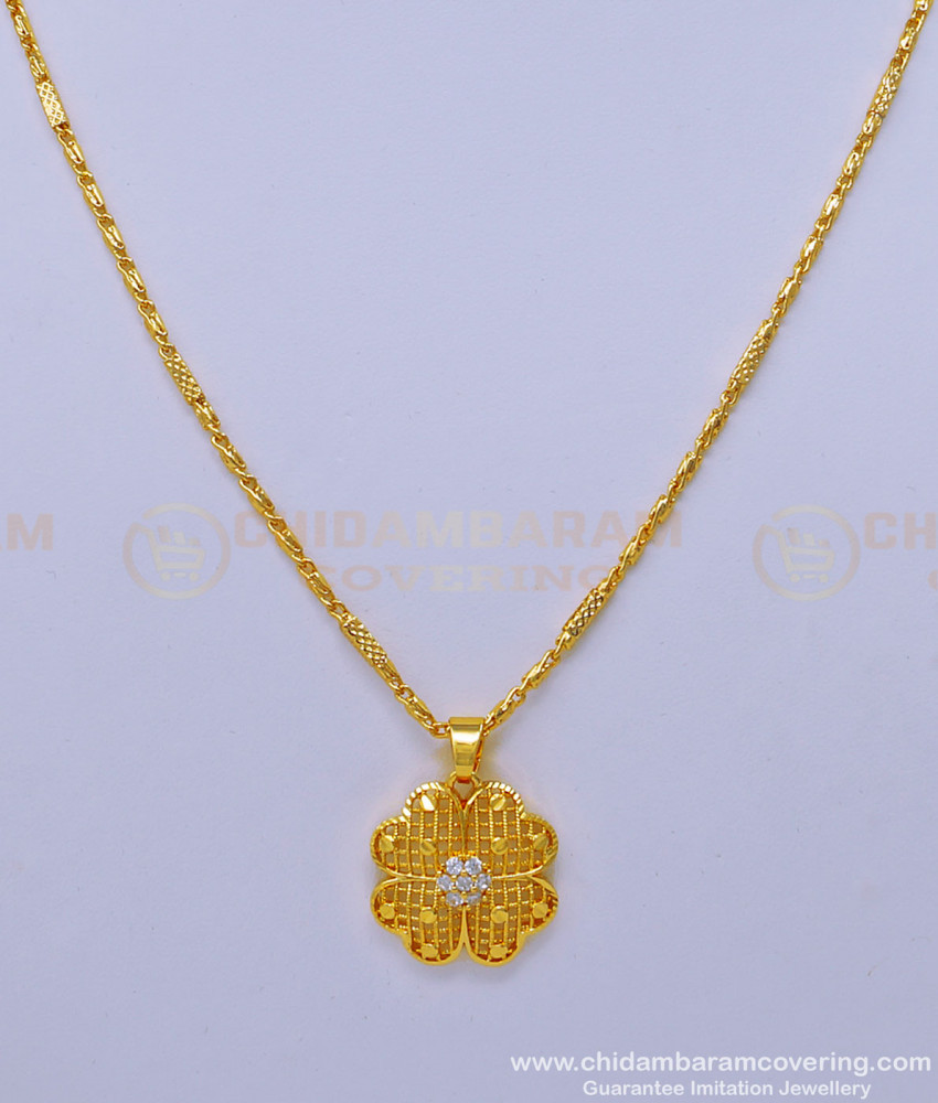 dollar chain, pendant chain, small pendant chain, small dollar chain, one gram gold pendant chain, gold pendant chain, flower pendant, stone pendant, dollar chain, 