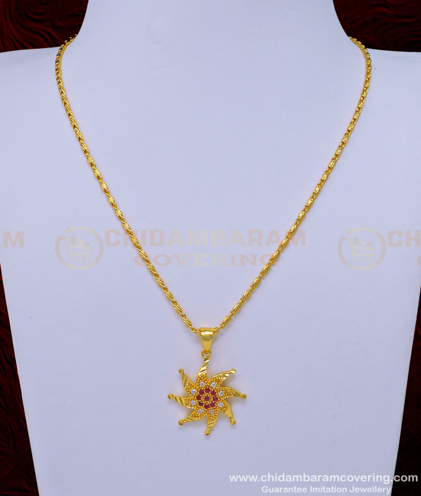 dollar chain, pendant chain, small pendant chain, small dollar chain, one gram gold pendant chain, gold pendant chain, 