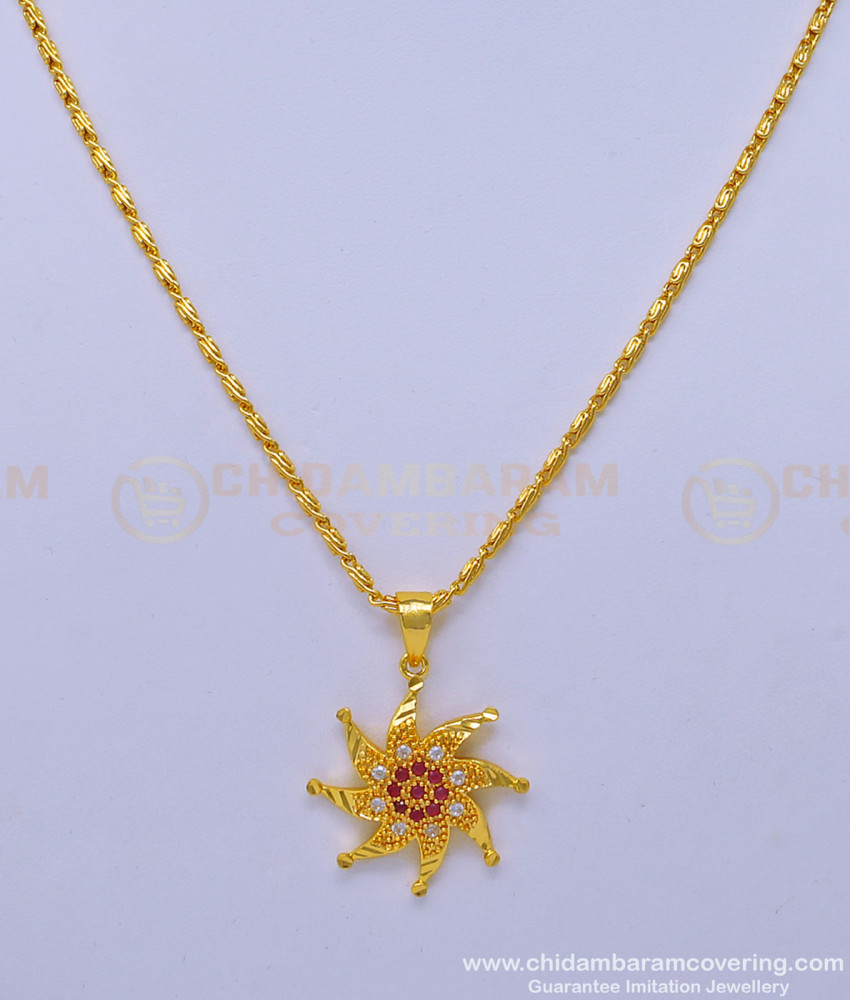 dollar chain, pendant chain, small pendant chain, small dollar chain, one gram gold pendant chain, gold pendant chain, 