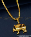 Best Quality Gold Plated Big Size Sri Lanka Flag Lion Locket with Thick Chain