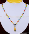 Multicolor Crystal Beads Necklace Design Navaratna Short Chain Online