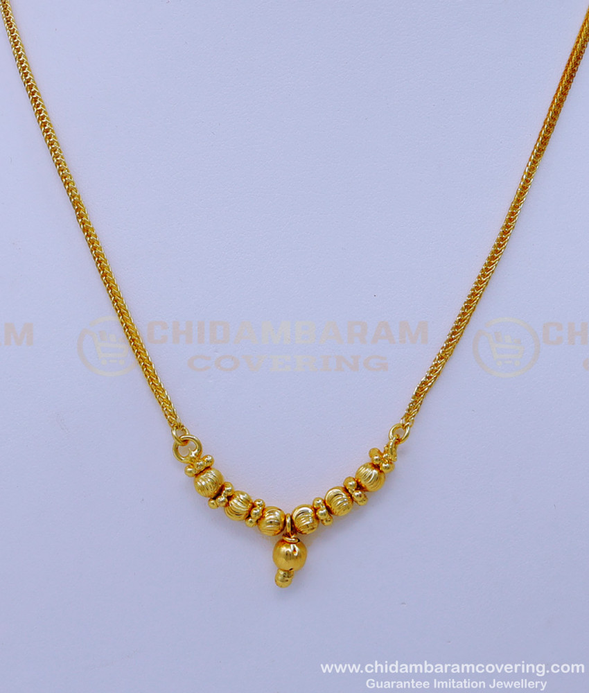 Short Chain with Pendant Designs, Short chain designs for Ladies, 1gm gold plated pendant set, gold plated chain with guarantee, gold plated chain for women