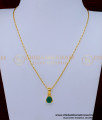 gold plated chain with guarantee, gold plated pendant chain, green stone pendant, emerald pendant, emerald pendant, small chain with pendant