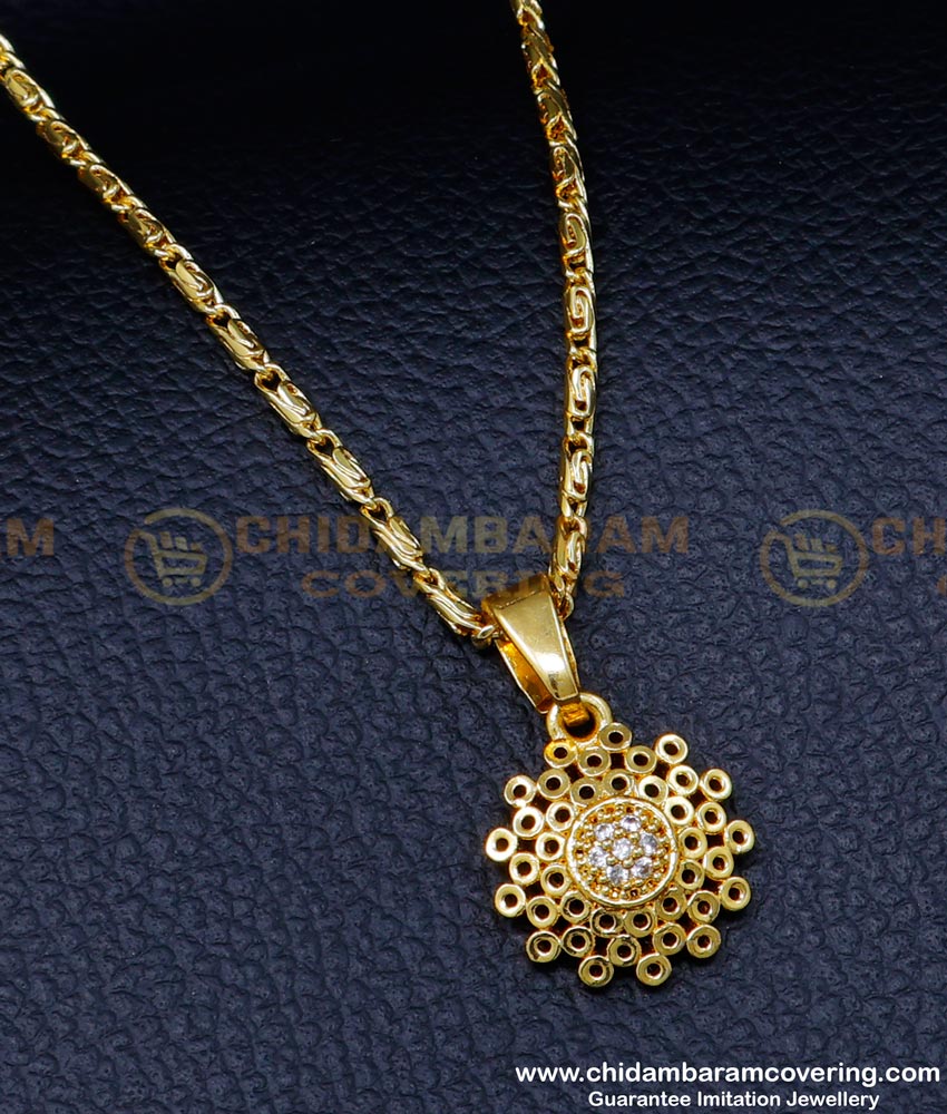 dollar chain, pendant chain, small pendant chain, small dollar chain, one gram gold pendant chain, gold pendant chain, flower pendant, stone pendant, dollar chain, 