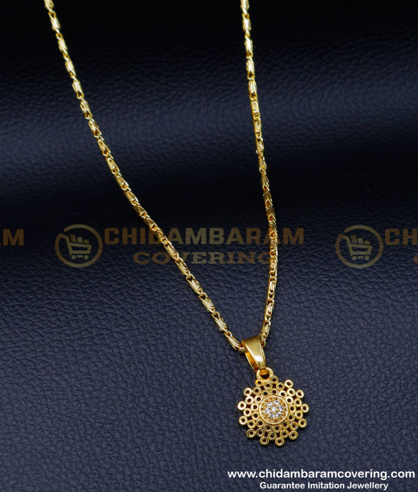 dollar chain, pendant chain, small pendant chain, small dollar chain, one gram gold pendant chain, gold pendant chain, flower pendant, stone pendant, dollar chain, 