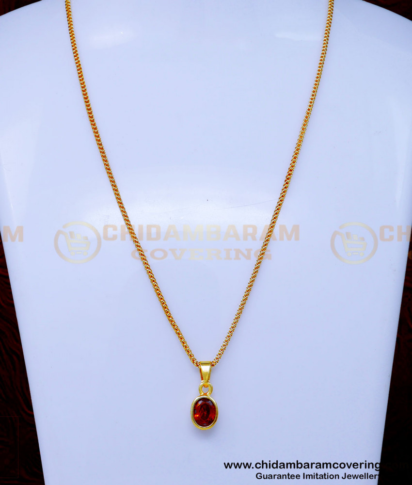 gold plated chain with guarantee, gold plated pendant chain, single stone pendant, black stone pendant, emerald pendant, small chain with pendant