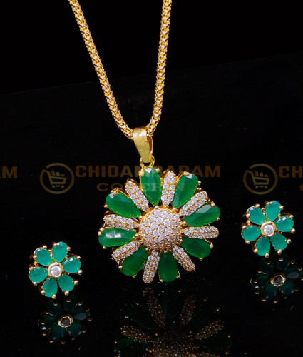 SCHN513 - Elegant Artificial Diamond Pendant Set Online