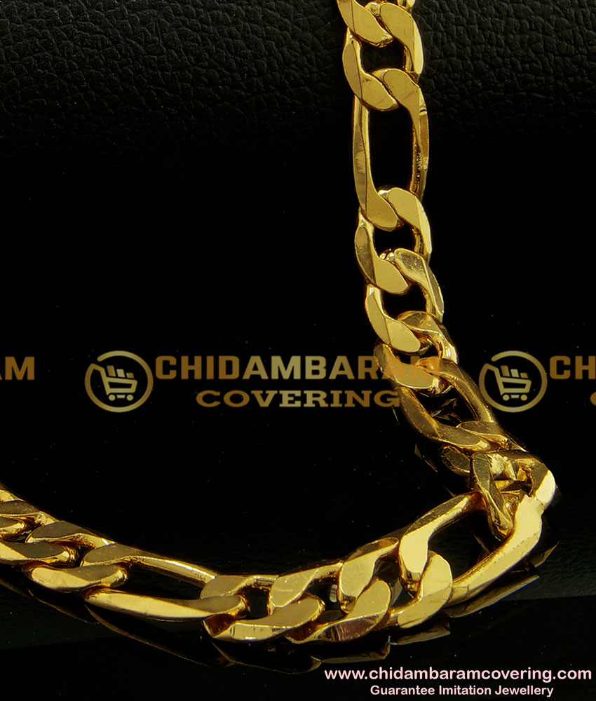  Sachin Tendulkar Short Thick Gold Plated Chain for Men