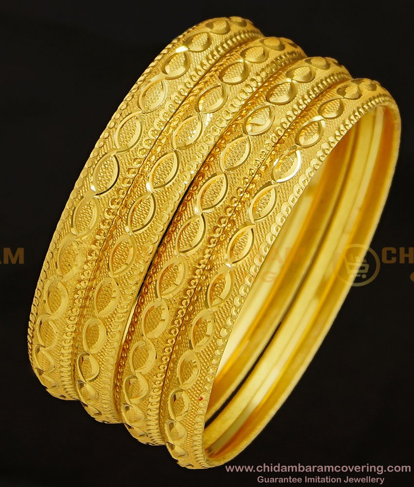 BNG296 - 2.4 Size Mansiyaorange Fancy Gold Border Bangles Design Indian Gold Imitation Jewellery 