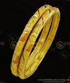 BNG305 - 2.6 Size Real Gold Design Enamel Gold Forming Designer Bridal Wear Bangles Collections Online