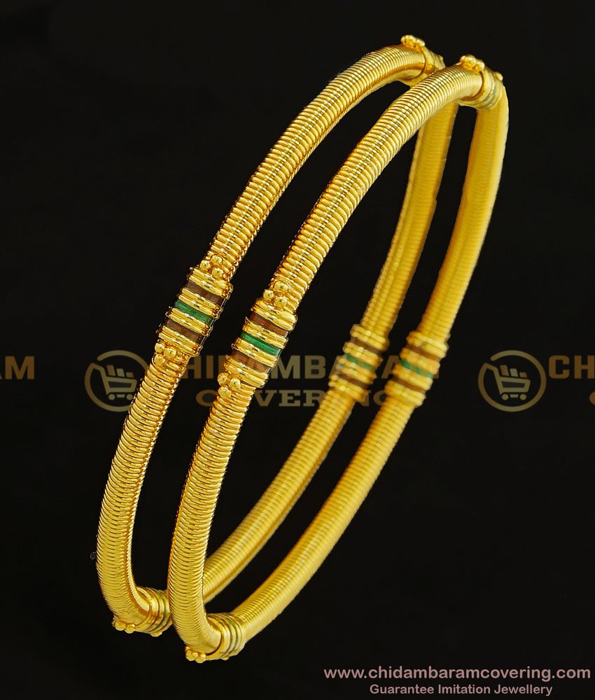 BNG309 - 2.8 Size Latest Daily Wear Bangles Collection Spring Design Enamel Bangles Online