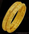 BNG334 - 2.8 Size Special Gold Design One Gram Gold Plated Guaranteed Bangles for Wedding 