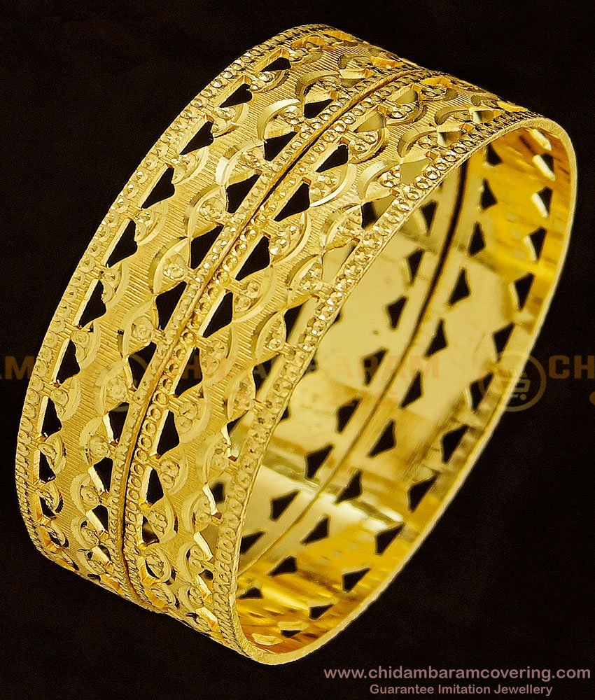 BNG357- 2.6 Size Unique New Gold Border Design Bangles Indian Imitation Jewellery 