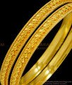 BNG374 - 2.6 Size Real Gold Design One Gram Gold Twisted Bangles South Indian Guarantee Bangle Online