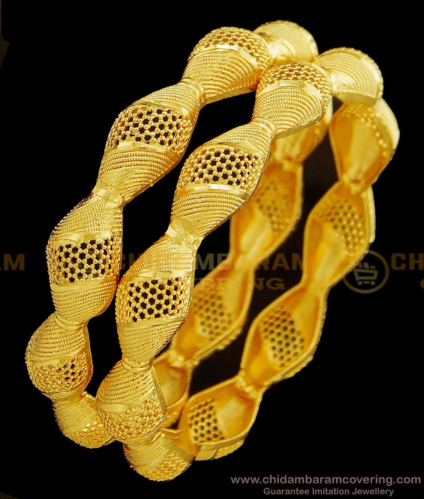 BNG379 - 2.10 Size Latest Bangles Design Gold Pattern Indian Imitation Bangles Online 