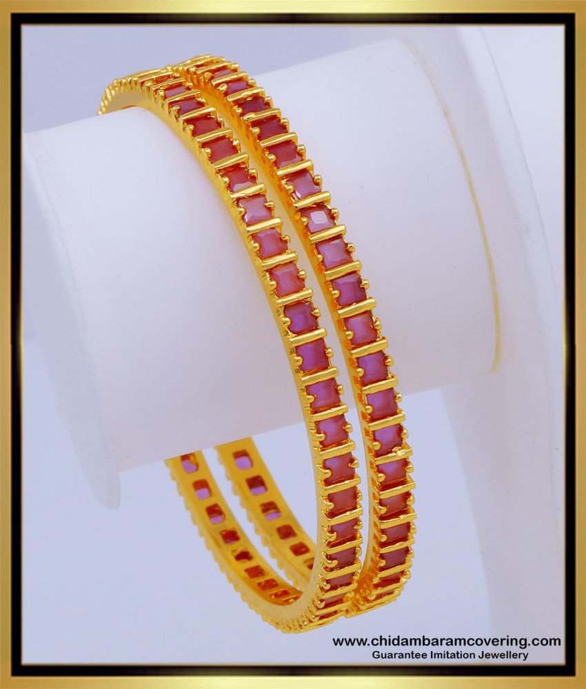 stone bangles, kal valaiyal, one gram gold bangles, gold plated bangles, one gram gold jewellery, imitation jewellery, fashion jewellery, ruby bangles, 