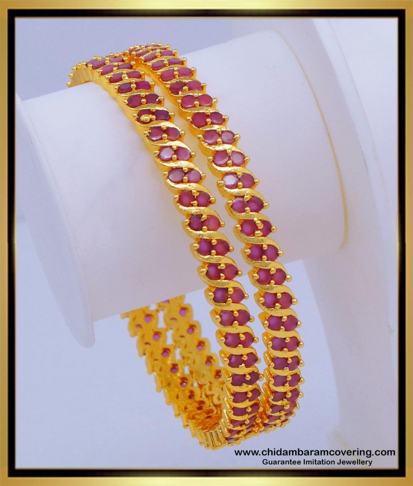 stone bangles, kal valaiyal, one gram gold bangles, gold plated bangles, one gram gold jewellery, imitation jewellery, fashion jewellery, ruby bangles, 