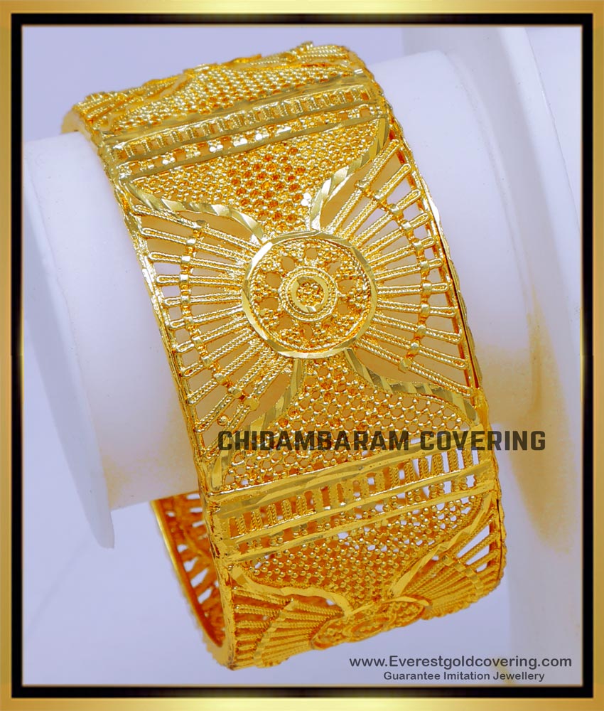 single broad bangle, kada bangles, Wide bangles gold, kada bangles design, kada gold bangles designs for daily use, kada bangles for women, one gram gold kada bangles with price, screw kada bangle, screw bangles design, screw bangles online, Wide bangles gold