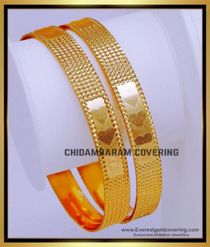 BNG877 - 2.4 New Model Gold Bangles Design Light Weight for Women