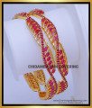 Gold Plated Ruby Stone Bangles