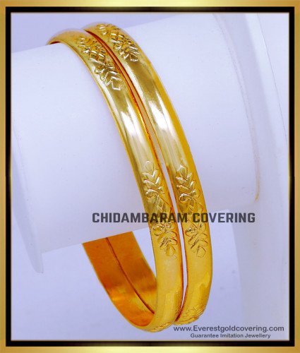 BNG886 - 2.8 Impon Daily Use Gold Simple Bangles Design