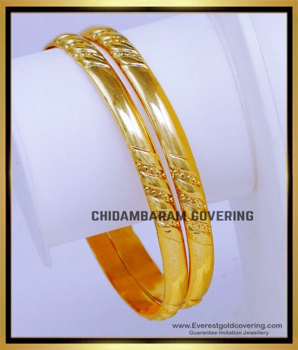 BNG887 - 2.6 New Impon Simple Daily Wear Gold Bangles Design