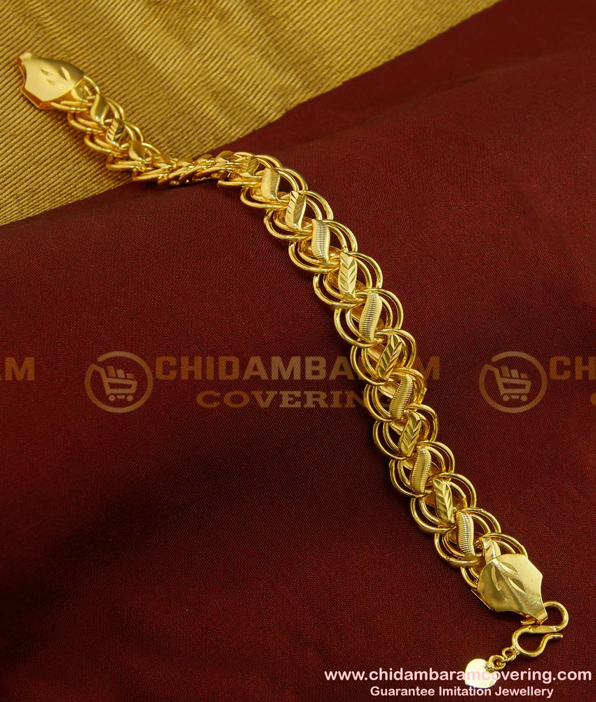 BCT105 - One Gram Gold Designer Hand Bracelet Male Wedding Jewellery Collection Online