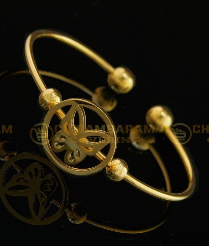 BCT157 - 2.4 size Unique Butterfly Party Wear Hand Bracelet 1 Gram Fashion Jewellery Online  