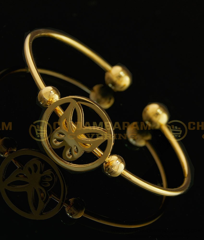 BCT157 - 2.4 size Unique Butterfly Party Wear Hand Bracelet 1 Gram Fashion Jewellery Online  