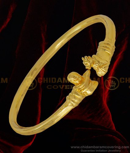 BCT354 - Original Impon Shiva Shiva Lingam and Nandi Kappu Panchaloga Kada Bracelet Buy Online