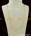 CHN071-LG - 30 Inch Long Trendy Daily Wear Light Weight Cylinder Shape Designer Gold Chain Design Online