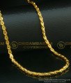 CHN091-Lg- 30 Inches Trendy Wheat Model Gold Chain Design Daily Wear One Gram Gold Plated with Guarantee Chain Online 