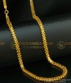 CHN101-XLG - 36 Inches One Gram Gold Long Chain Thick Heart Mode Gold Chain Design for Women 