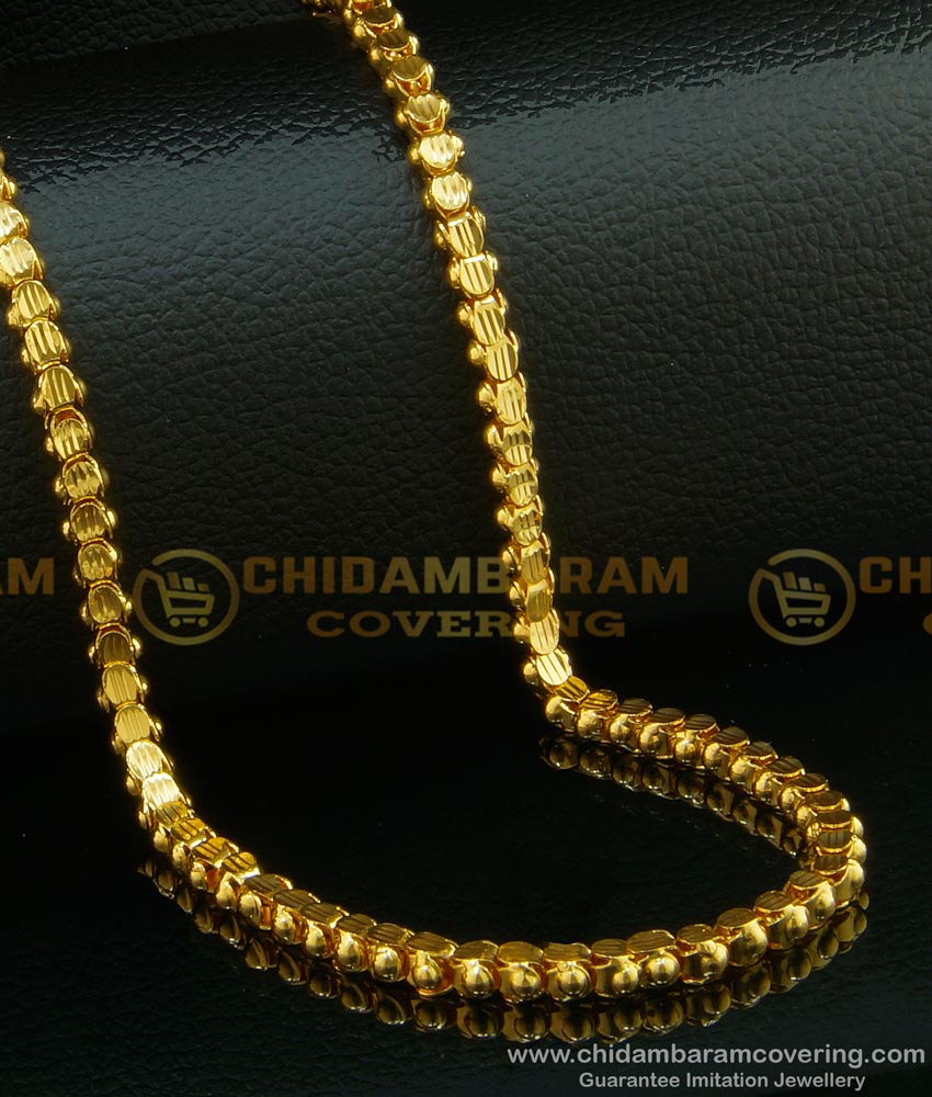 CHN102 - One Gram Gold Plated Covering Chain New Model Long Chain for Ladies